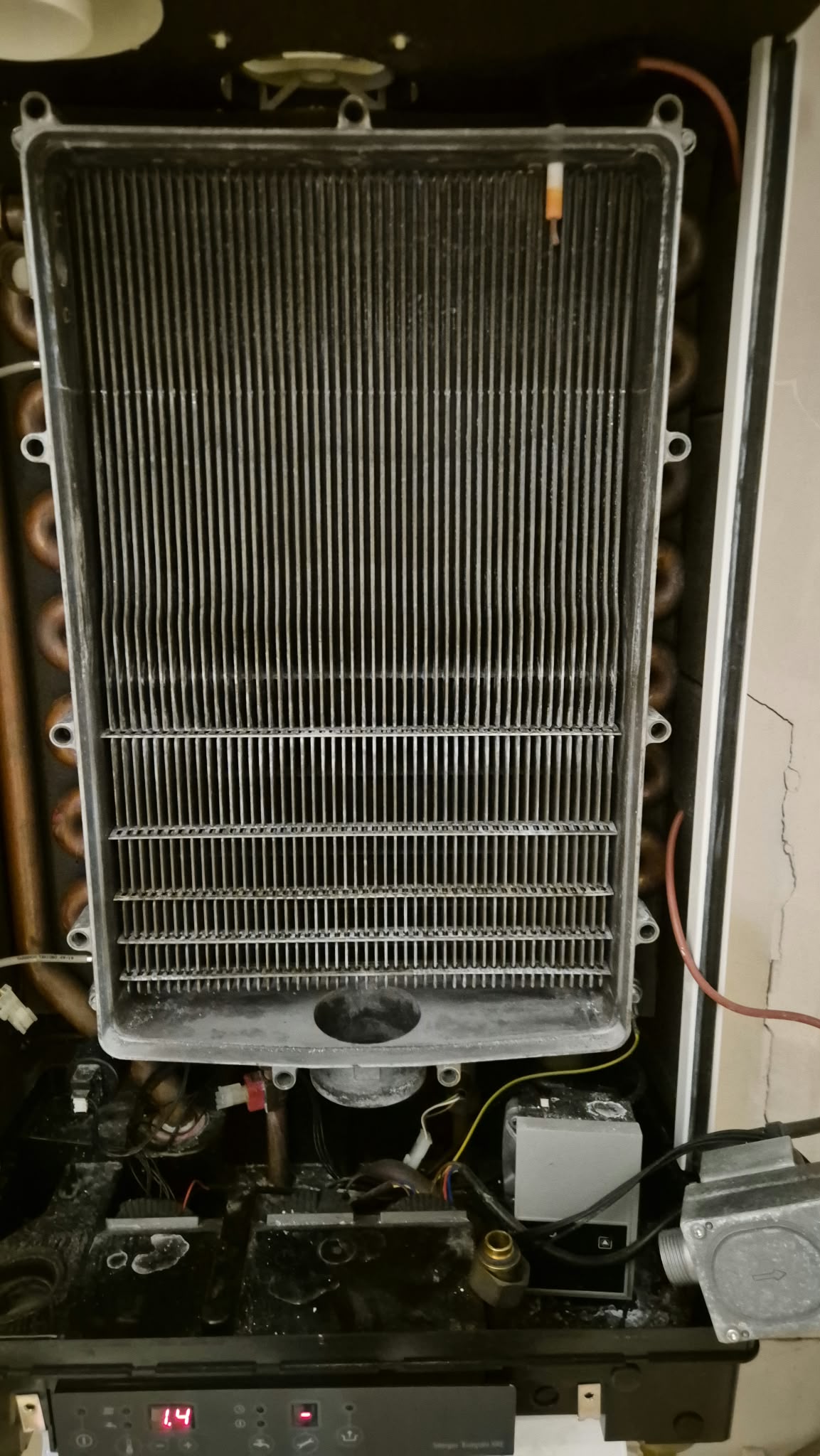 Warmtewisselaar van een verwarmingsinstallatie